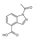 1-ACETYL-1H-INDAZOLE-4-CARBOXYLIC ACID结构式