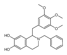 1-(3,4,5-trimethoxybenzyl)-2-benzyl-6,7-dihydroxy-1,2,3,4-tetrahydroisoquinoline结构式