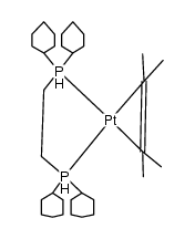 (2,3-dimethyl-2-butene){bis(dicyclohexylphosphino)ethane}platinum(0)结构式