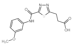 3-(5-{[(3-Methoxyphenyl)amino]carbonyl}-1,3,4-thiadiazol-2-yl)propanoic acid picture