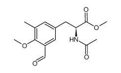 (S)-methyl-2-acetamido-3-(3-formyl-4-methoxy-3-methylphenyl)propanoate Structure