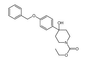 Ethyl 4-[4-(benzyloxy)phenyl]-4-hydroxy-1-piperidinecarboxylate结构式