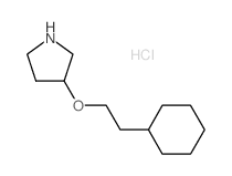 3-(2-Cyclohexylethoxy)pyrrolidine hydrochloride结构式