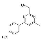 (4-methyl-6-phenylpyrimidin-2-yl)methanamine,hydrochloride结构式