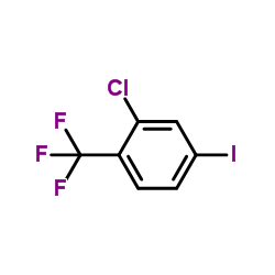 2-氯-4-碘-1-(三氟甲基)苯结构式