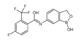 4-fluoro-N-(1-hydroxy-3H-2,1-benzoxaborol-6-yl)-2-(trifluoromethyl)benzamide结构式