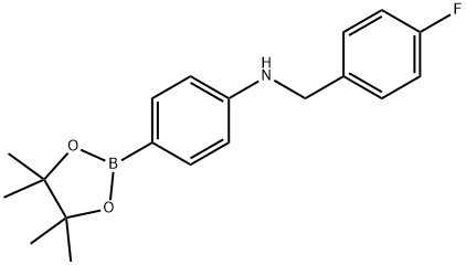 Pinacol 4-fluorobenzylaminophenylboronic acid Structure