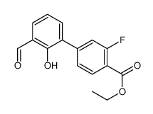 ethyl 2-fluoro-4-(3-formyl-2-hydroxyphenyl)benzoate结构式