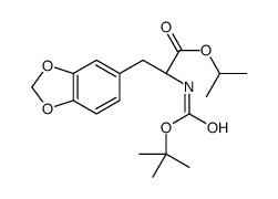 isopropyl (2R)-3-(1,3-benzodioxol-5-yl)-2-(tert-butoxycarbonylami no)propanoate结构式