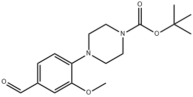 TERT-BUTYL 4-(4-FORMYL-2-METHOXYPHENYL)PIPERAZINE-1-CARBOXYLATE Structure