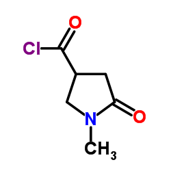 1-Methyl-5-oxo-3-pyrrolidinecarbonyl chloride Structure