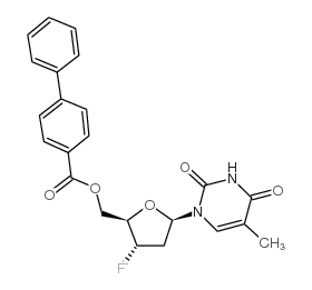 2'-deoxy-3'-deoxy-3'-fluoro-5'-o-(4-phenylbenzoyl)-thymidine structure