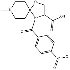 8-methyl-4-(4-nitrobenzoyl)-1-oxa-4,8-diazaspiro[4.5]decane-3-carboxylic acid Structure