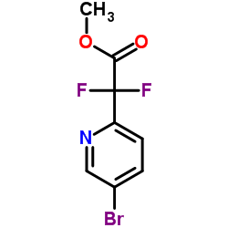 (5-Bromo-pyridin-2-yl)-difluoro-acetic acid Methyl ester结构式