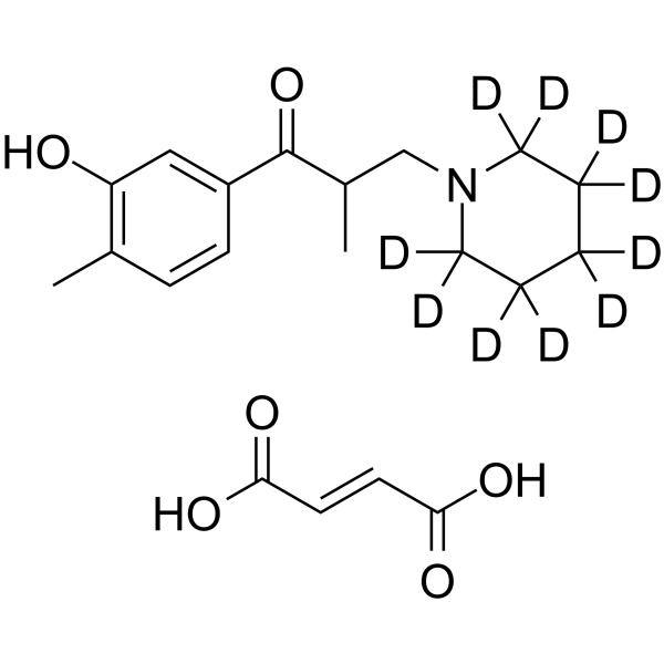 3-Hydroxy Tolperisone-d10 maleate Structure