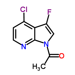 1-(4-Chloro-3-fluoro-1H-pyrrolo[2,3-b]pyridin-1-yl)ethanone Structure