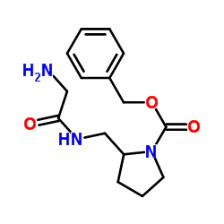 Benzyl 2-[(glycylamino)methyl]-1-pyrrolidinecarboxylate结构式