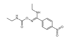 N-ethyl-N'-((ethylcarbamoyl)oxy)-4-nitrobenzimidamide Structure