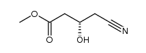 (S)-methyl-(3-hydroxy-4-cyano)-butanoate结构式