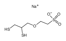 sodium 2-(2,3-dimercapto-propoxy)-ethane-1-sulfonate结构式