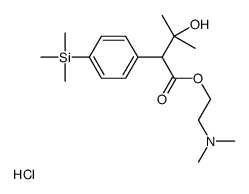 2-[3-hydroxy-3-methyl-2-(4-trimethylsilylphenyl)butanoyl]oxyethyl-dimethylazanium,chloride结构式