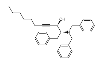 (2S,3R)-2-(dibenzylamino)-1-phenylundec-4-yn-3-ol Structure