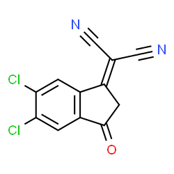 2-(5,6-Dichloro-3-oxo-2,3-dihydro-1H-inden-1-ylidene)malononitrile Structure