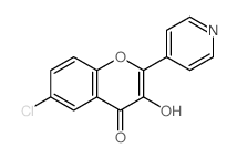 4H-1-Benzopyran-4-one,6-chloro-3-hydroxy-2-(4-pyridinyl)-结构式