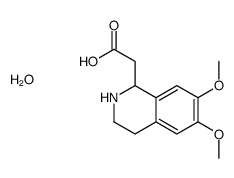 6,7-DIMETHOXY-1,2,3,4-TETRAHYDRO-1-ISOQUINOLINE ACETIC ACID MONOHYDRATE Structure