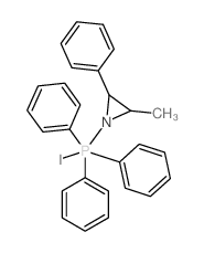 Phosphorane,iodo(2-methyl-3-phenyl-1-aziridinyl)triphenyl-, trans- (8CI)结构式