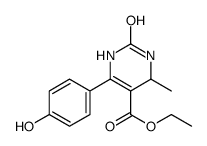 5-Pyrimidinecarboxylicacid,1,2,3,4-tetrahydro-6-(4-hydroxyphenyl)-4-methyl-2-oxo-,ethylester(9CI) Structure