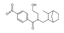 N-(2-Hydroxyethyl)-N-[(3-methyl-2-norbornyl)methyl]-p-nitrobenzamide结构式