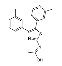 N-[4-(3-methylphenyl)-5-(2-methylpyridin-4-yl)-1,3-thiazol-2-yl]acetamide Structure