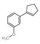 1-(1-cyclopentenyl)-3-methoxy-benzene结构式