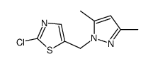 2-chloro-5-[(3,5-dimethyl-1H-pyrazol-1-yl)methyl]-1,3-thiazole structure