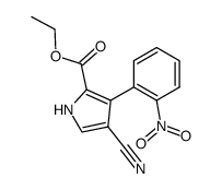 4-cyano-3-(2-nitrophenyl)-1H-pyrrole-2-carboxylic acid ethyl ester Structure