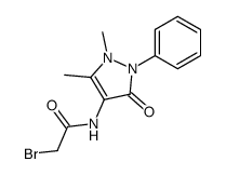 4-(2-bromo-acetylamino)-1,5-dimethyl-2-phenyl-1,2-dihydro-pyrazol-3-one结构式