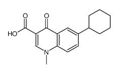 6-cyclohexyl-1-methyl-4-oxoquinoline-3-carboxylic acid结构式