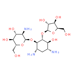 4-O-(2-Amino-2-deoxy-α-D-glucopyranosyl)-5-O-(β-D-xylofuranosyl)-2-deoxy-D-streptamine结构式