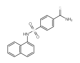 4-(naphthalen-1-ylsulfamoyl)benzenecarbothioamide结构式