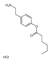 [4-(2-aminoethyl)phenyl] hexanoate,hydrochloride Structure