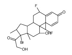 (6R,8S,10S,11S,13S,14S,16R,17R)-17-bromo-6,9-difluoro-11-hydroxy-17-(2-hydroxyacetyl)-10,13,16-trimethyl-6,7,8,11,12,14,15,16-octahydrocyclopenta[a]phenanthren-3-one Structure