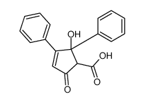 2-hydroxy-5-oxo-2,3-diphenylcyclopent-3-ene-1-carboxylic acid结构式