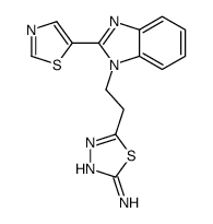 5-[2-[2-(1,3-thiazol-5-yl)benzimidazol-1-yl]ethyl]-1,3,4-thiadiazol-2-amine Structure