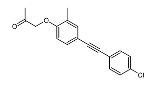 1-[4-[2-(4-chlorophenyl)ethynyl]-2-methylphenoxy]propan-2-one Structure