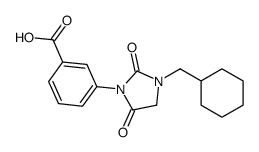 3-[3-(cyclohexylmethyl)-2,5-dioxoimidazolidin-1-yl]benzoic acid Structure