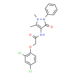 2-(2,4-dichlorophenoxy)-N-(1,5-dimethyl-3-oxo-2-phenyl-2,3-dihydro-1H-pyrazol-4-yl)acetamide Structure