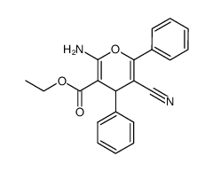 Ethyl 2-amino-5-cyano-4,6-diphenyl-4H-pyran-3-carboxylat Structure