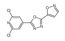 5-[5-(2,6-Dichloropyridin-4-yl)-1,3,4-oxadiazol-2-yl]isoxazole, 2-(2,6-Dichloropyridin-4-yl)-5-(isoxazol-5-yl)-1,3,4-oxadiazole Structure