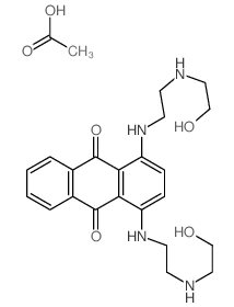 1,4-BIS((2-((2-HYDROXYETHYL)AMINO)ETHYL) AMINO)-9,10-ANTHRACENEDIONE DIACETATE Structure